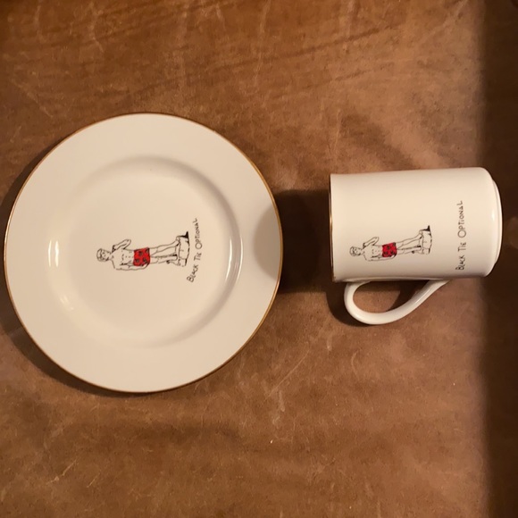 Mug & Plate Merry Masterpieces Fine Porcelain “Black Tie Optional” - Picture 6 of 10